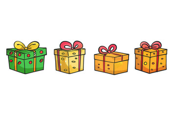 Christmas gift boxes illustration