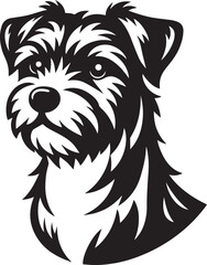 Border terrier icon isolated on a white background. Border terrier logo illustration.