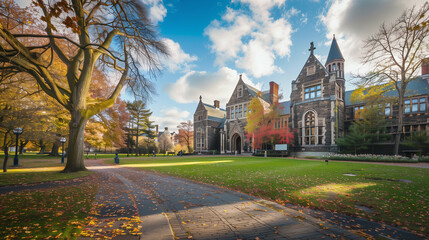 Obraz premium University campus with historic buildings