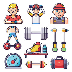 Essential Gym Equipment Icons for Fitness Enthusiasts