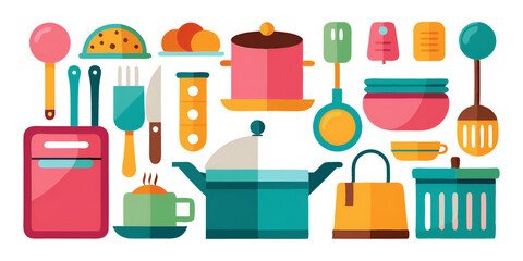 set of kitchen utensils