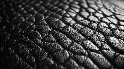 Textured black pebbled leather pattern for background and design. Close-up of leather texture for background.