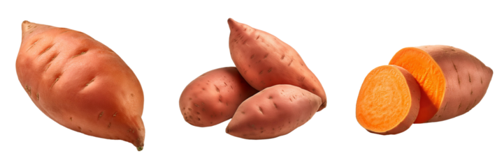 sweet potato isolated on transparent background