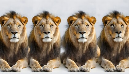 two lions in the zoo