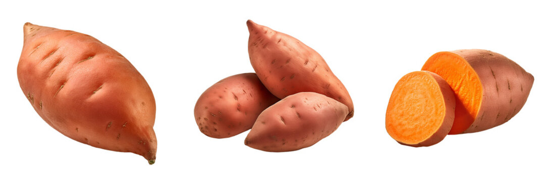 sweet potato isolated on transparent background
