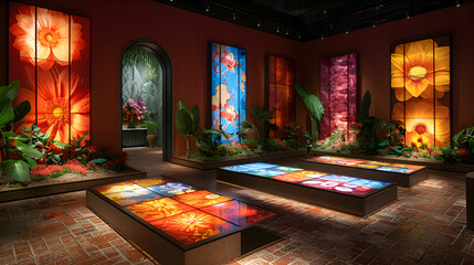 A digital art installation where Immersive Media transforms the space with dynamic visuals and sound