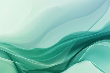 Obraz premium Abstract background with light green and teal color waves