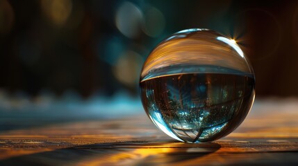Glowing glass sphere background
