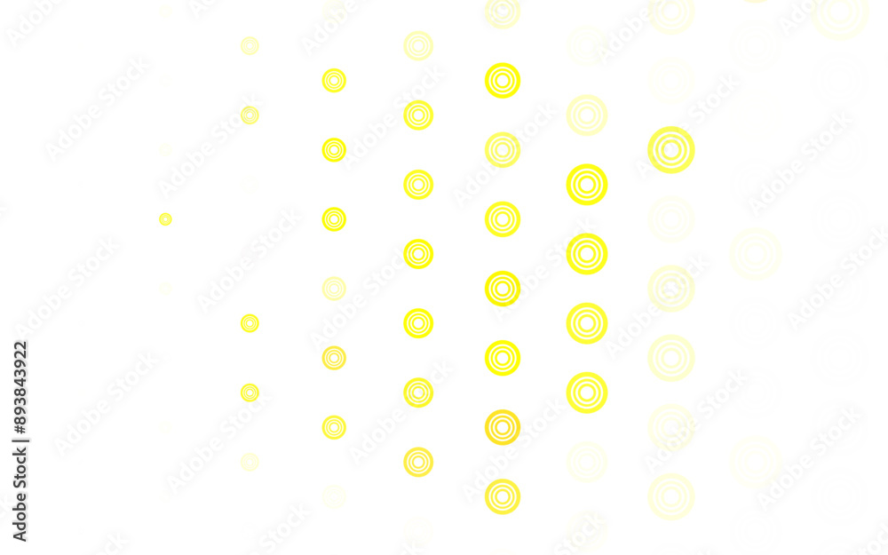 Wall mural light green, yellow vector texture with disks.