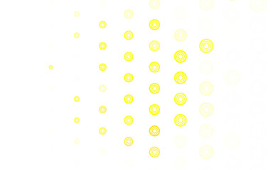 Light Green, Yellow vector texture with disks.