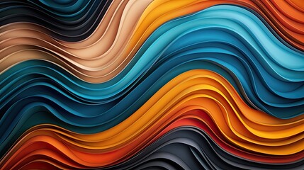 Swirling lines with autumn colors, creating a modern abstract fall background