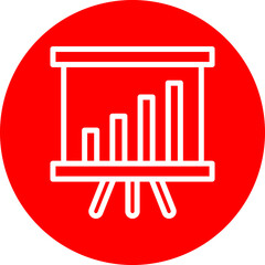 Statistics Vector Line White Circle Red