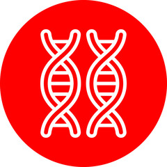 DNA Vector Line White Circle Red