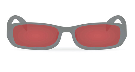 Red nerd glasses. vector illustration