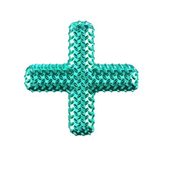 Turquoise ribbed symbol