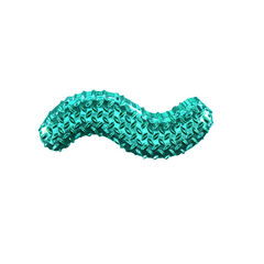 Turquoise ribbed symbol