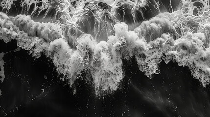 photo of black and white sea, bnw beach, monochrome photo of ocean