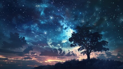 Fototapeta premium milky way scene snowscape generated-ai