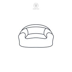 Pet Bed icon symbol vector illustration isolated on white background