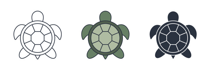 Turtle icon symbol vector illustration isolated on white background