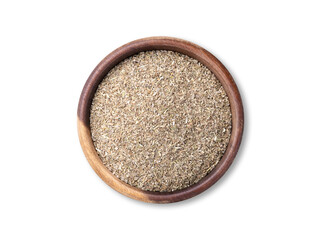 Fennel dried tea on a bowl isolated over white background