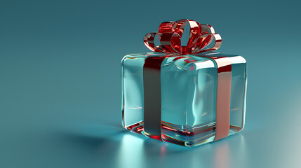gift box with red ribbon
