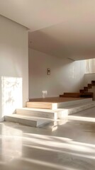 Modern Minimalist Staircase With Natural Light