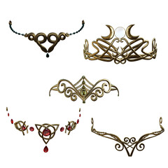 3d render tiara fantasy jewelry © david