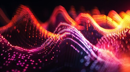 Obraz premium Abstract Wave of Vibrant Lights