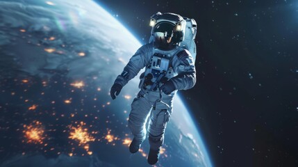 Fototapeta premium An artist's rendition of a sleek space shuttle speeding through the cosmos towards a brilliant star, conveying the excitement of interstellar travel