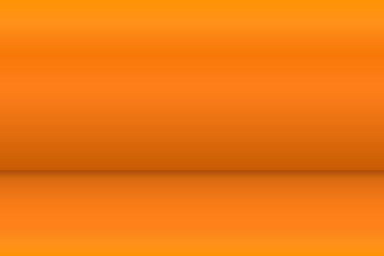 3d orange empty studio room wall abstract background texture burnt orange colour shiny gradient effect grunge  vector illustration.