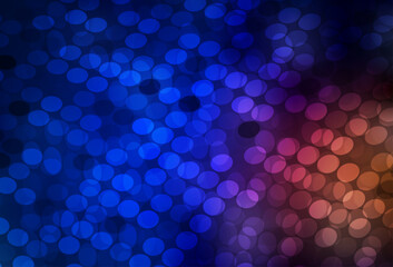 Dark Blue, Red vector texture with disks.