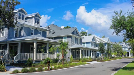 Gray House. Luxury Exterior Real Estate in Laureate Park Neighborhood