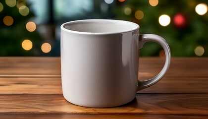 Clean coffee mug with customizable design space for promotional merchandise