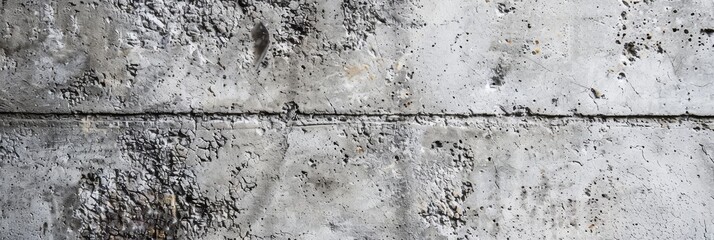 Obraz premium Close-up photo of cracked gray concrete surface showing rough texture and uneven color variations