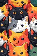 Cute cats background