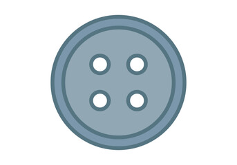 Botón para ropa de color azul