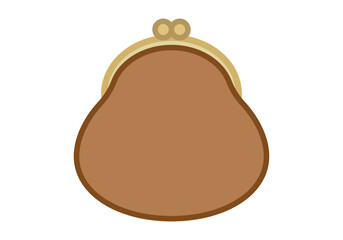 Monedero marrón cerrado y clásico de mujer