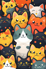 Cute cats background