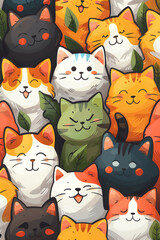 Cute cats background