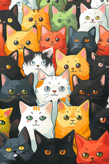 Cute cats background