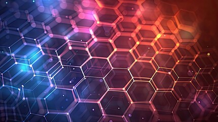 Wallpaper featuring interconnected hexagonal patterns and rich colors