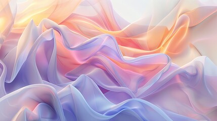 Obraz premium Fluid shapes in muted colors creating a flowing background with gradients