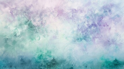 Soft pastel washes in lilac and mint creating a serene watercolor background