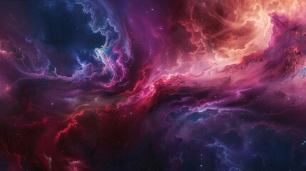 Celestial bodies and cosmic dust in nebulae hues vast universe backdrop