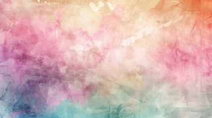 Obraz premium Abstract background featuring pastel watercolor textures with aged geometric patterns