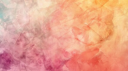 Obraz premium Pastel watercolor background with geometric patterns and gentle warm light effect