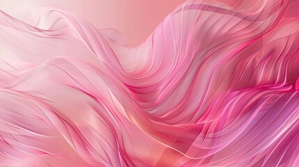 Fototapeta premium Abstract background with pink to crimson gradient flowing lines inspired by silk fabric