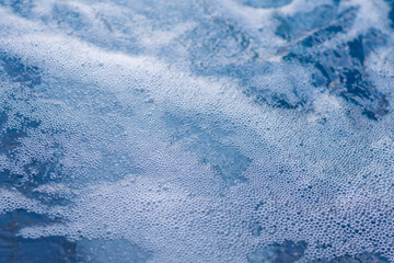 air bubbles ejected in water with a pressure generator inside the jacuzzi relax the body when immersed in the bath as it is a water pressure massage system. Bathtub Background with Copy Space