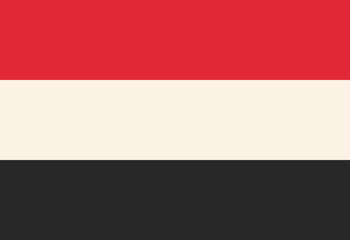 Flag of Yemen, vector illustration.